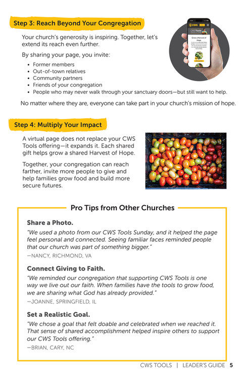 Cws Tools Church World Service - 2026 Tools Leaders Guide - Page 1