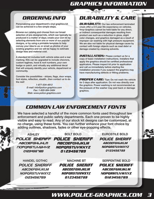 Vinyl Graphics Vinyl Graphics 20182019 Police Catalog Page 23