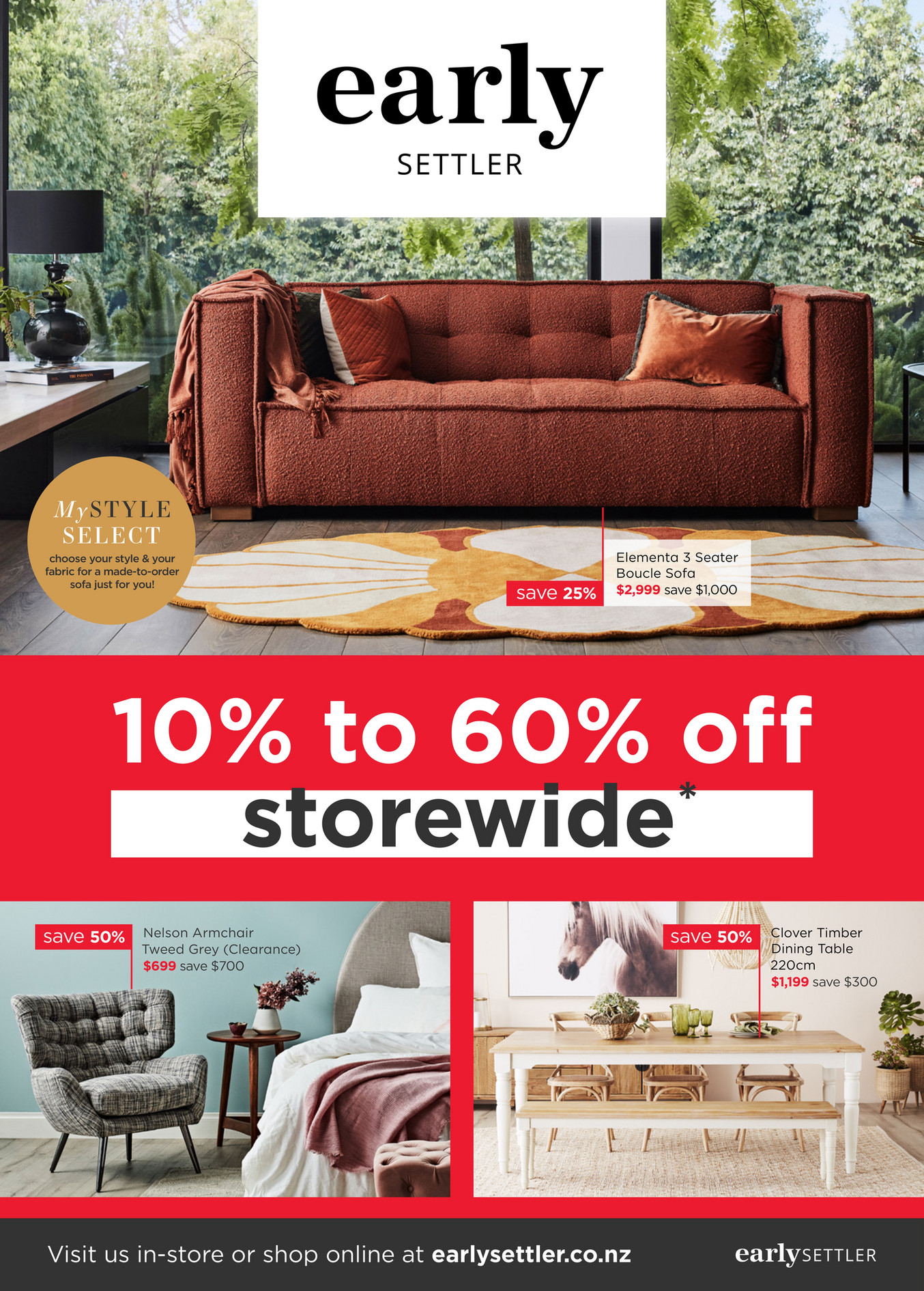 Early Settler Stocktake Sale Catalogue NZ Page 1