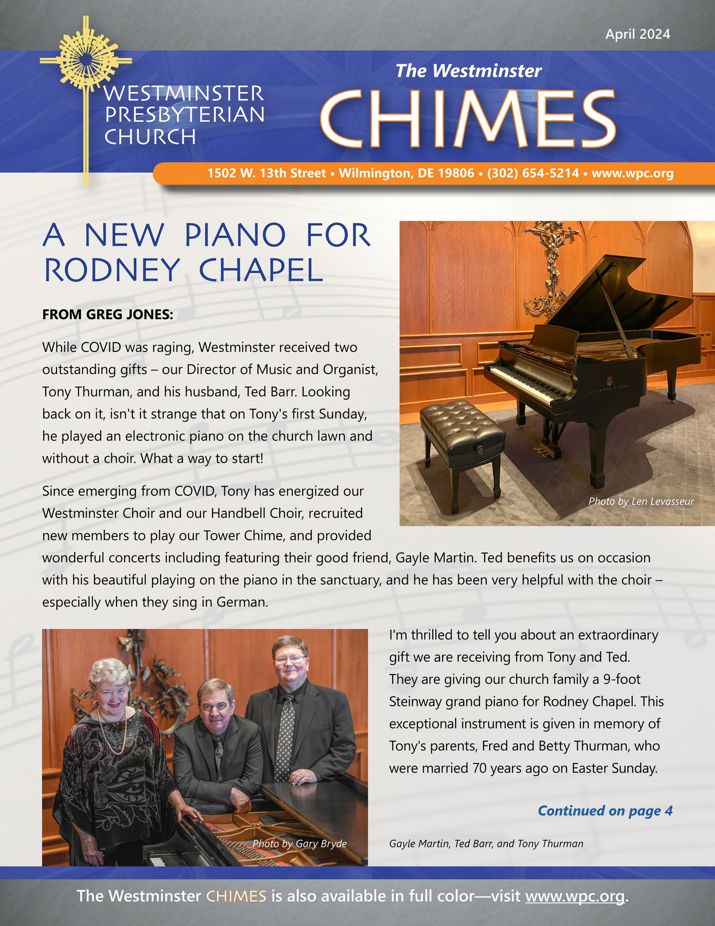 Westminster Presbyterian Church – Westminster Chimes – April 2024 ...