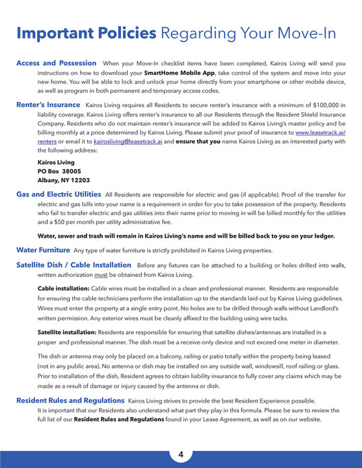 Kairos Living - Kairos Living - Resident Welcome Pack - Page 4-5