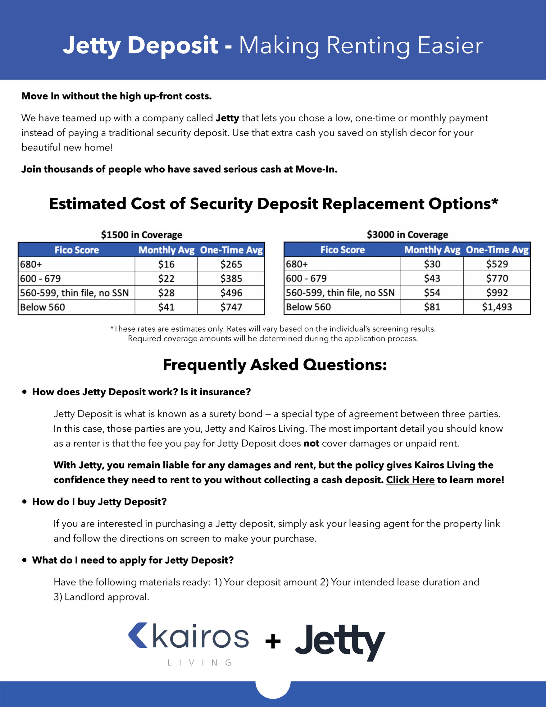 Kairos Living - Jetty Deposit - For Applications - Page 2