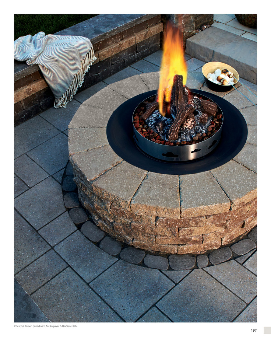 Fire Pits And Outdoor Kitchens, Techo Bloc Valencia Fire Pit