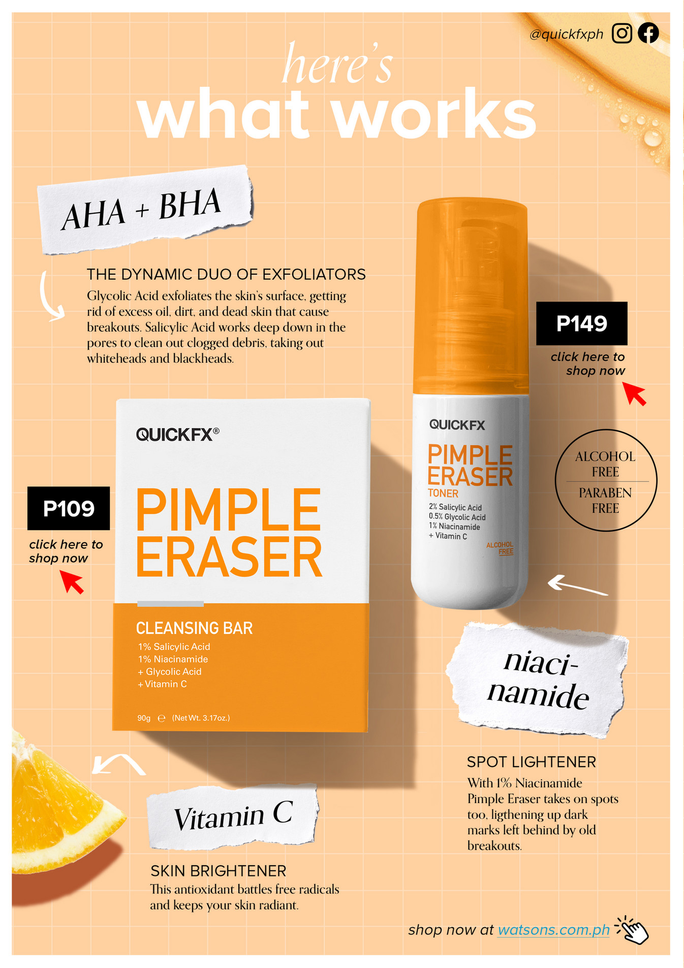 quickfx pimple eraser soap