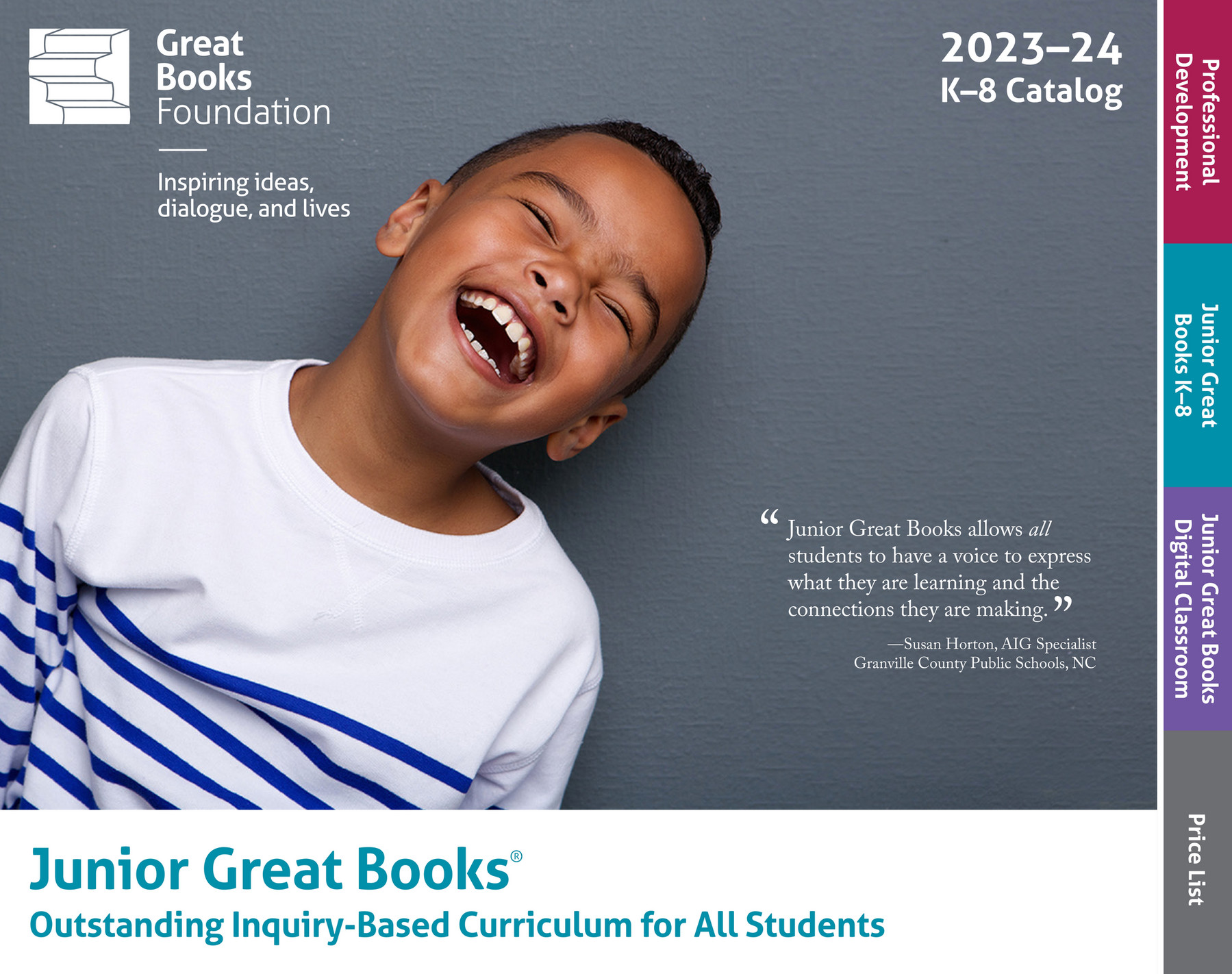 Great Books Foundation JGB K8 202324 Catalog Page 1