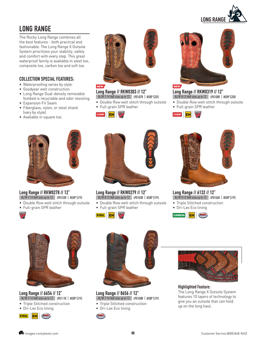 rocky boots long range