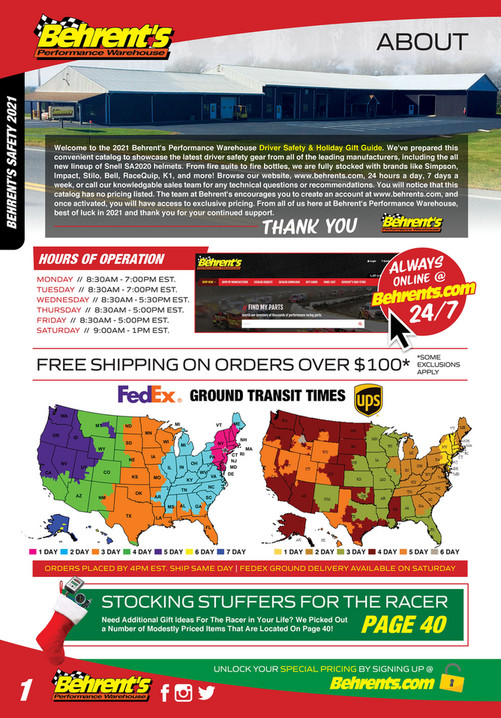 Behrent's Performance Warehouse 2021 Driver Safety & Holiday Gift