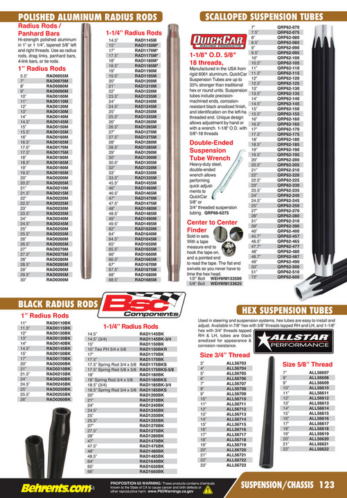 Behrent's Performance Warehouse Master Parts Catalog 2024 - Page 122-123