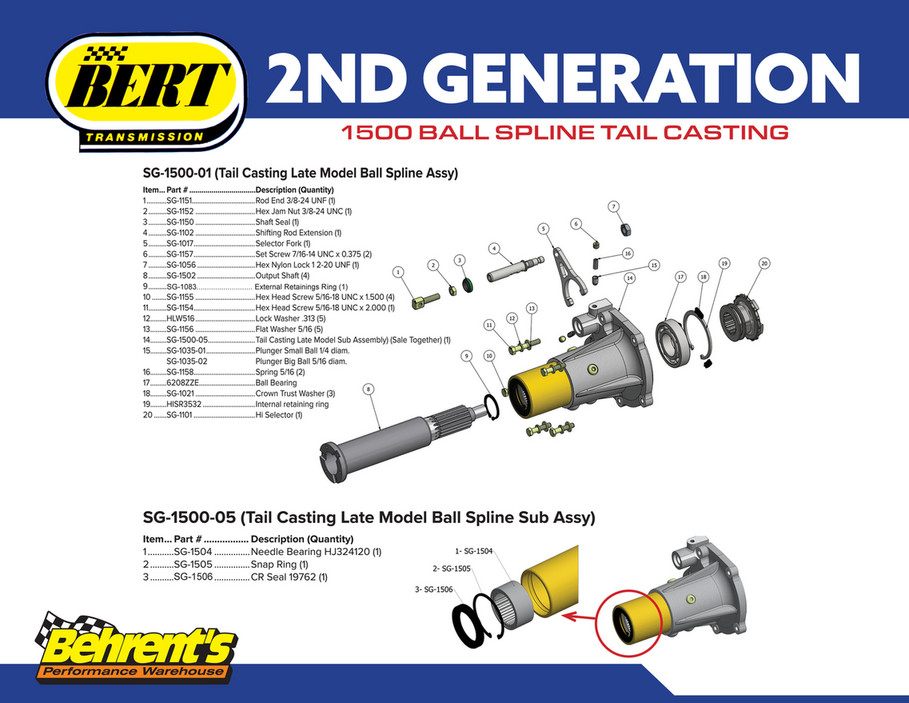 Bert Transmission 2nd Generation Transmission Parts Diagram Behrent's
