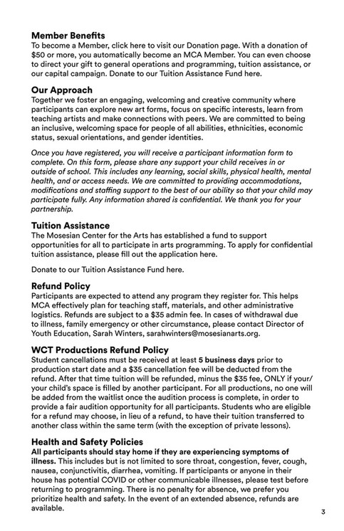 Mosesian Center For The Arts - Education Catalog | Spring 2024 - Page 2-3