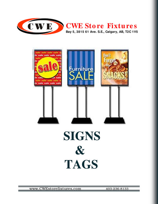 Calgary Warehouse Equipment CWE Signs and Tags Page 1 Created