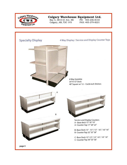 Calgary Warehouse Equipment CWE Gondola Shelving Page 67 Created
