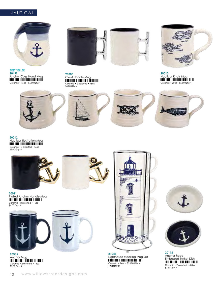 16 oz Anchor Cafe Mug | 6 Pack