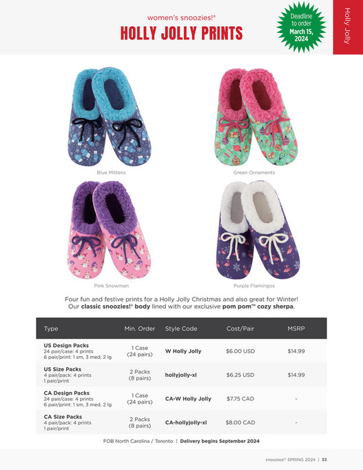 Philip David Company snoozies USA HOLLY JOLLY CATALOG 2024 Page 23