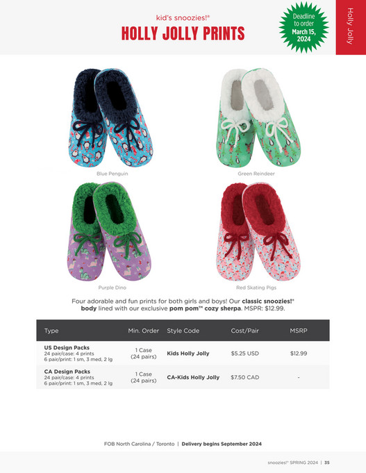 Philip David Company snoozies USA HOLLY JOLLY CATALOG 2024 Page 45