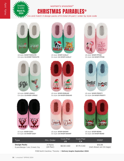 Philip David Company snoozies USA HOLLY JOLLY CATALOG 2024 Page 45