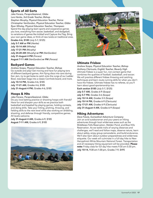Arlington Community Education SummerFun 2023 Catalog Page 1617