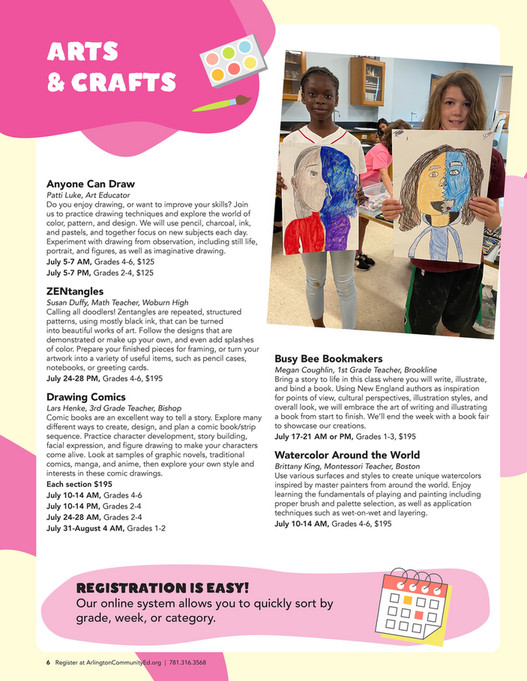 Arlington Community Education SummerFun 2023 Catalog Page 67