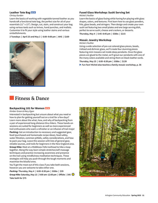 Arlington Community Education Spring 2023 Catalog Page 1213