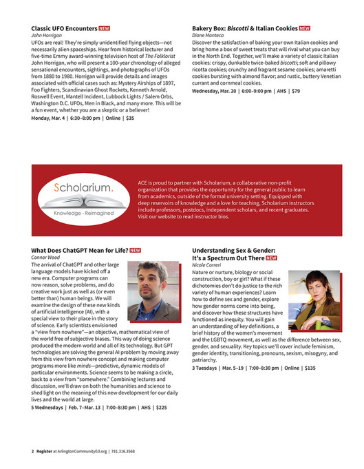 Arlington Community Education Winter 2024 Catalog Page 45