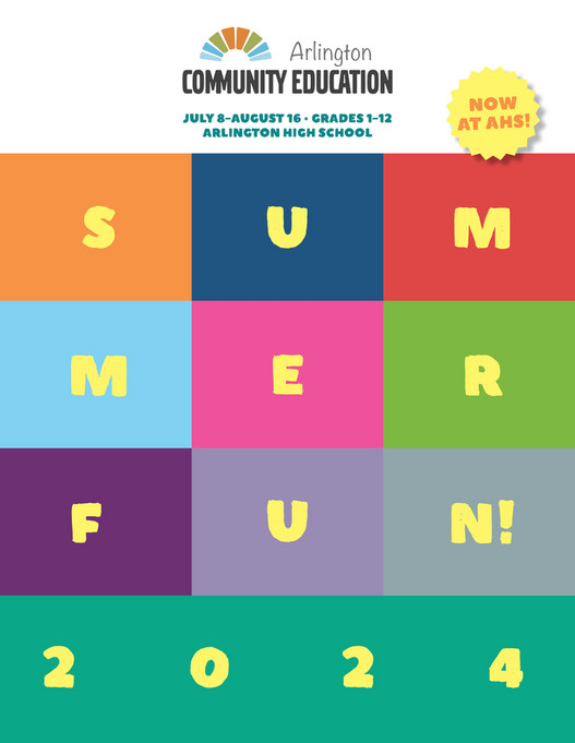 Arlington Community Education SummerFun 2024 Catalog Page 1