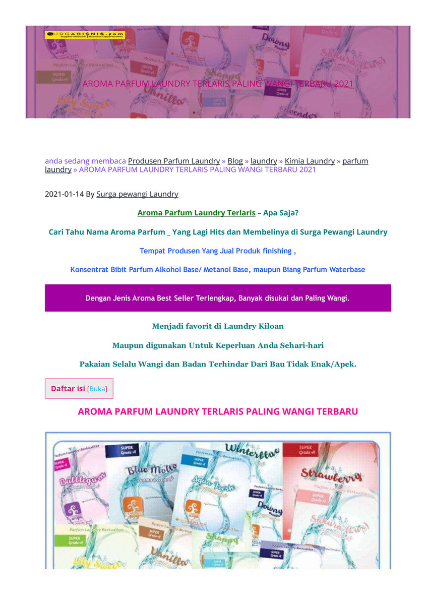 Parfum Laundry Paling Wangi - Best Seller Jakarta 081514213907 -
