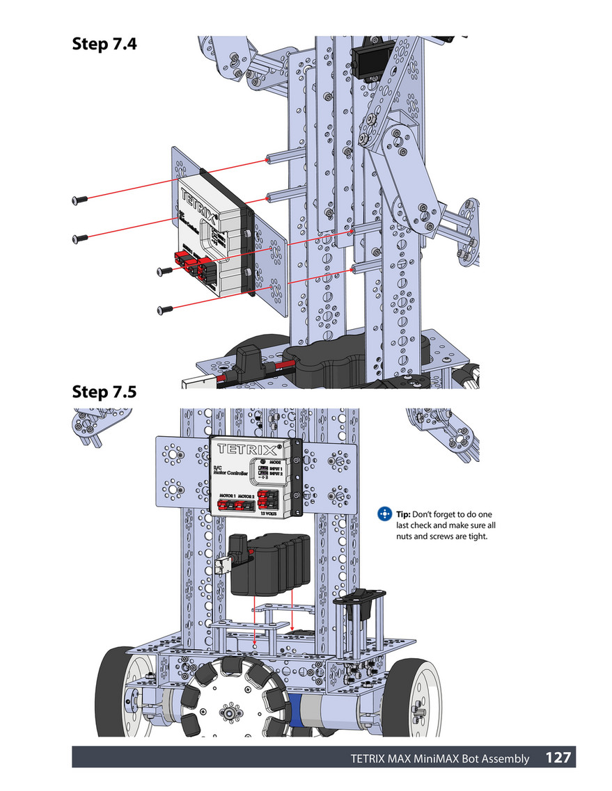 Pitsco Education - TETRIX MAX R/C Builder's Guide - Page 130-131