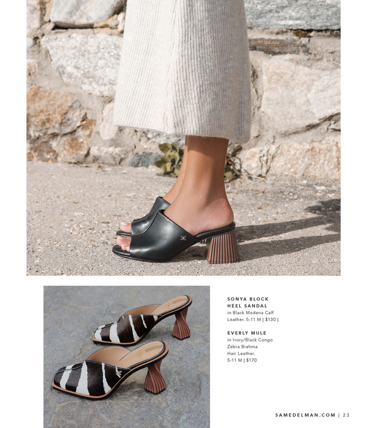 SQUARETOE LEATHER MULES - BLACK