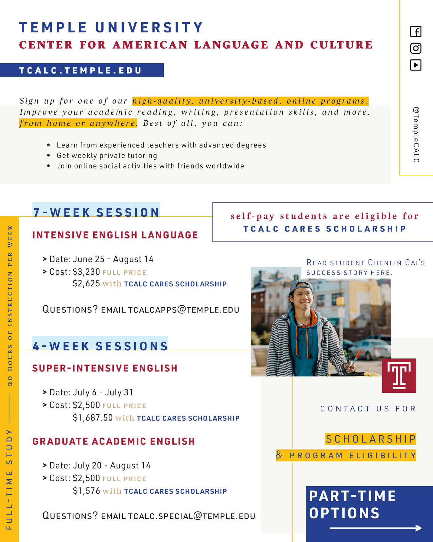 Summer 2020 Online English Programs Temple University Page 1