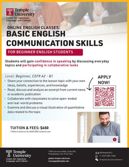 Inglis Class Temple University - Online English individual classes - Page 1