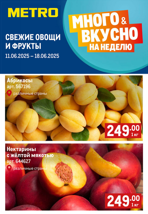 Свежие фрукты и овощи