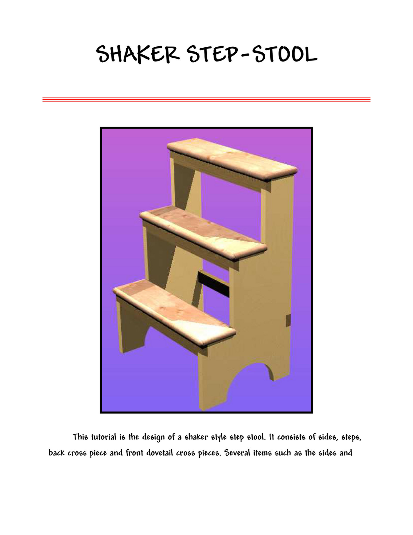 shaker style step stool