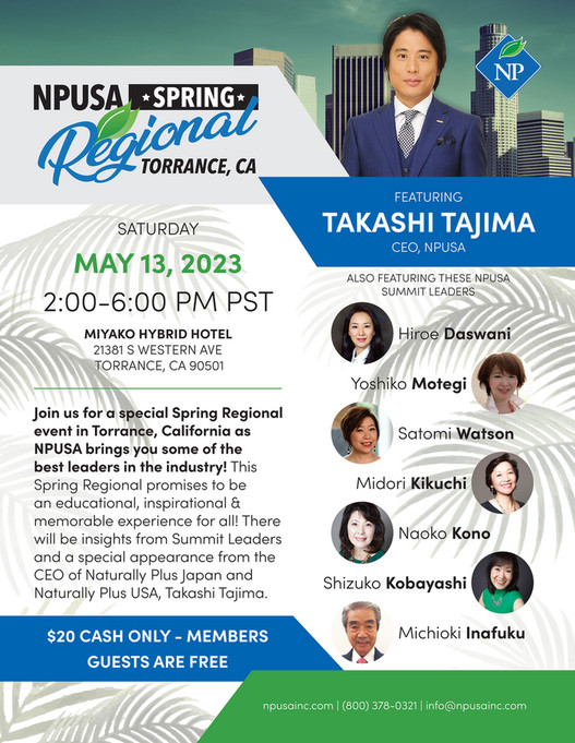 Naturally Plus USA West Coast Spring Regional 2023 Flyer Page 1