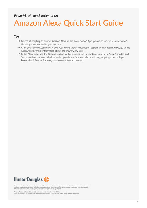 Alexa Quick Hunter Douglas C&F - amazon-alexa-quick-start-guide-uk - Page 1