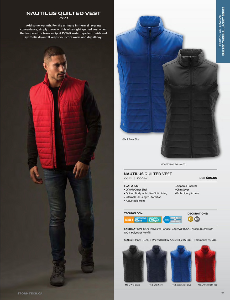 Men's Nautilus Quilted Vest - Stormtech USA Retail