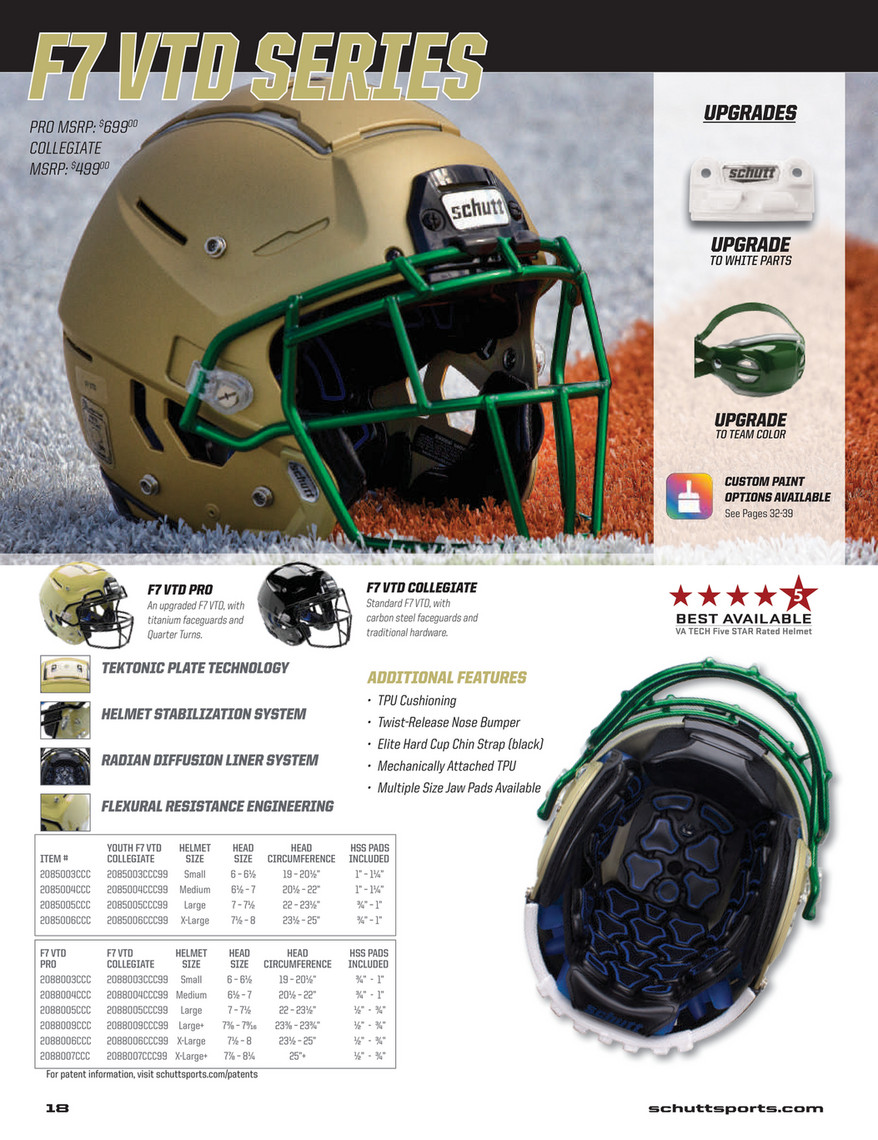 Schutt F7 VTD Pro Helmet