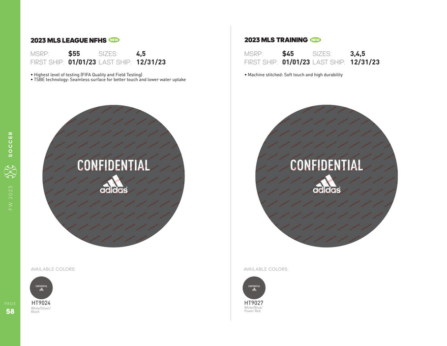 My publications Adidas FW23 Team Inline Catalogue Page 58