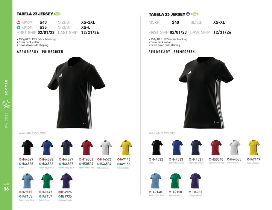 My publications Adidas FW23 Team Inline Catalogue Page 36