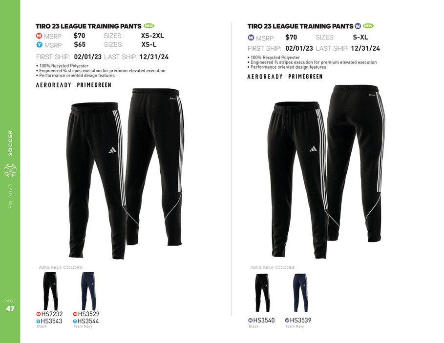 My publications Adidas FW23 Team Inline Catalogue Page 47