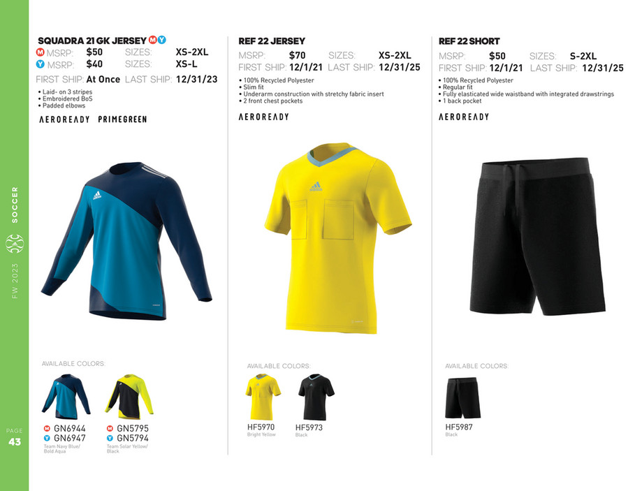 My publications Adidas FW23 Team Inline Catalogue Page 43