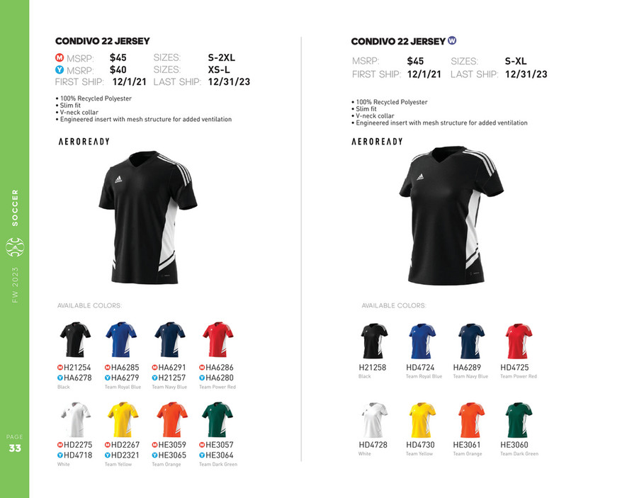 My publications Adidas FW23 Team Inline Catalogue Page 33