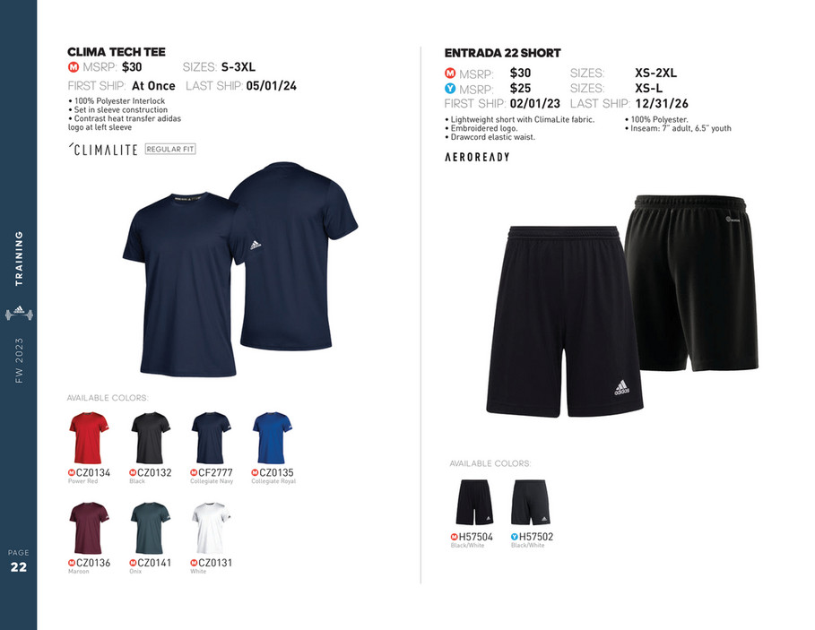My publications Adidas FW23 Team Inline Catalogue Page 22