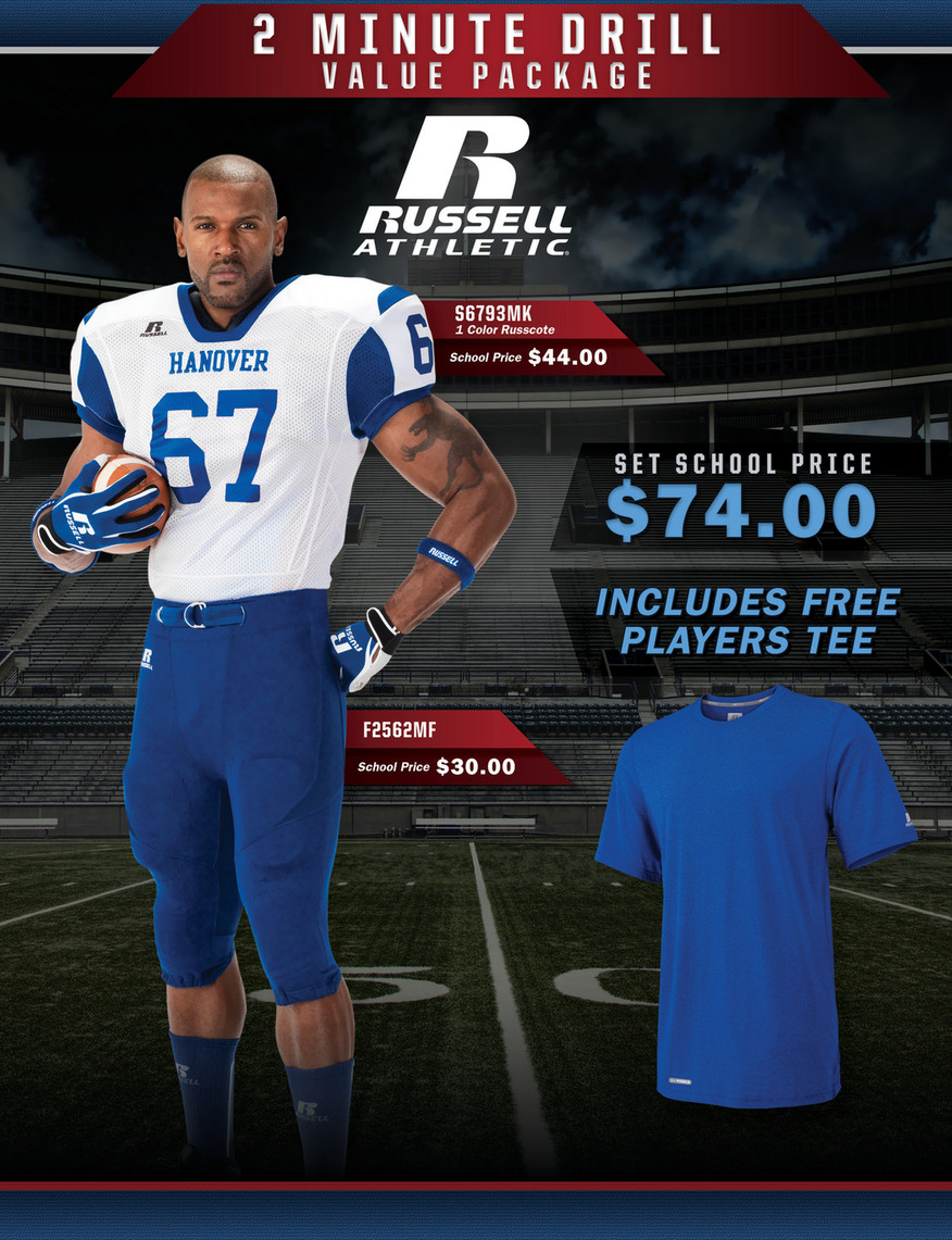 Russell Athletic S65XCMK Adult Football Jersey