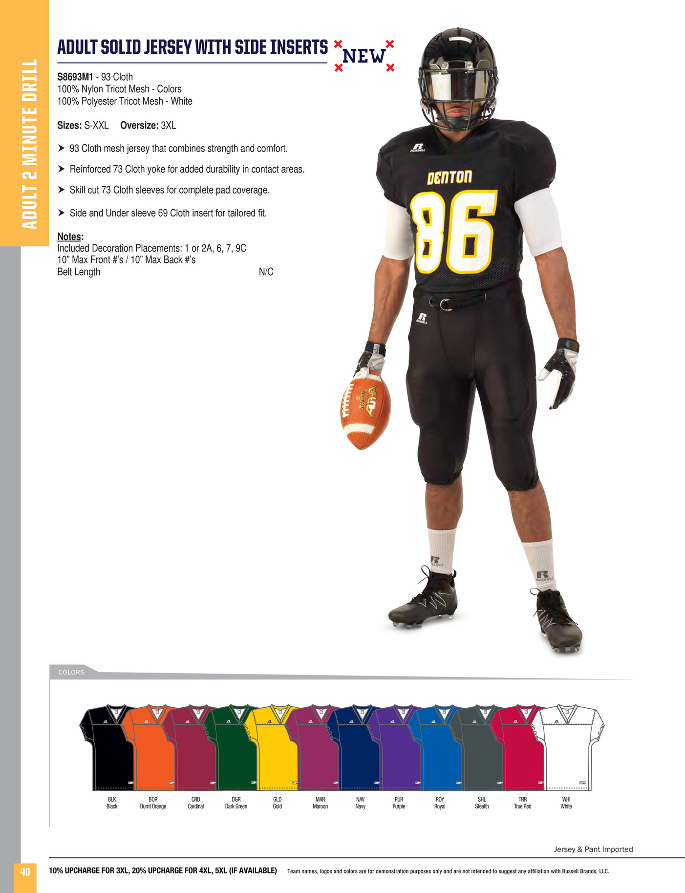 Polyester Orange And Black Football Uniform, Size: S-XXXXL