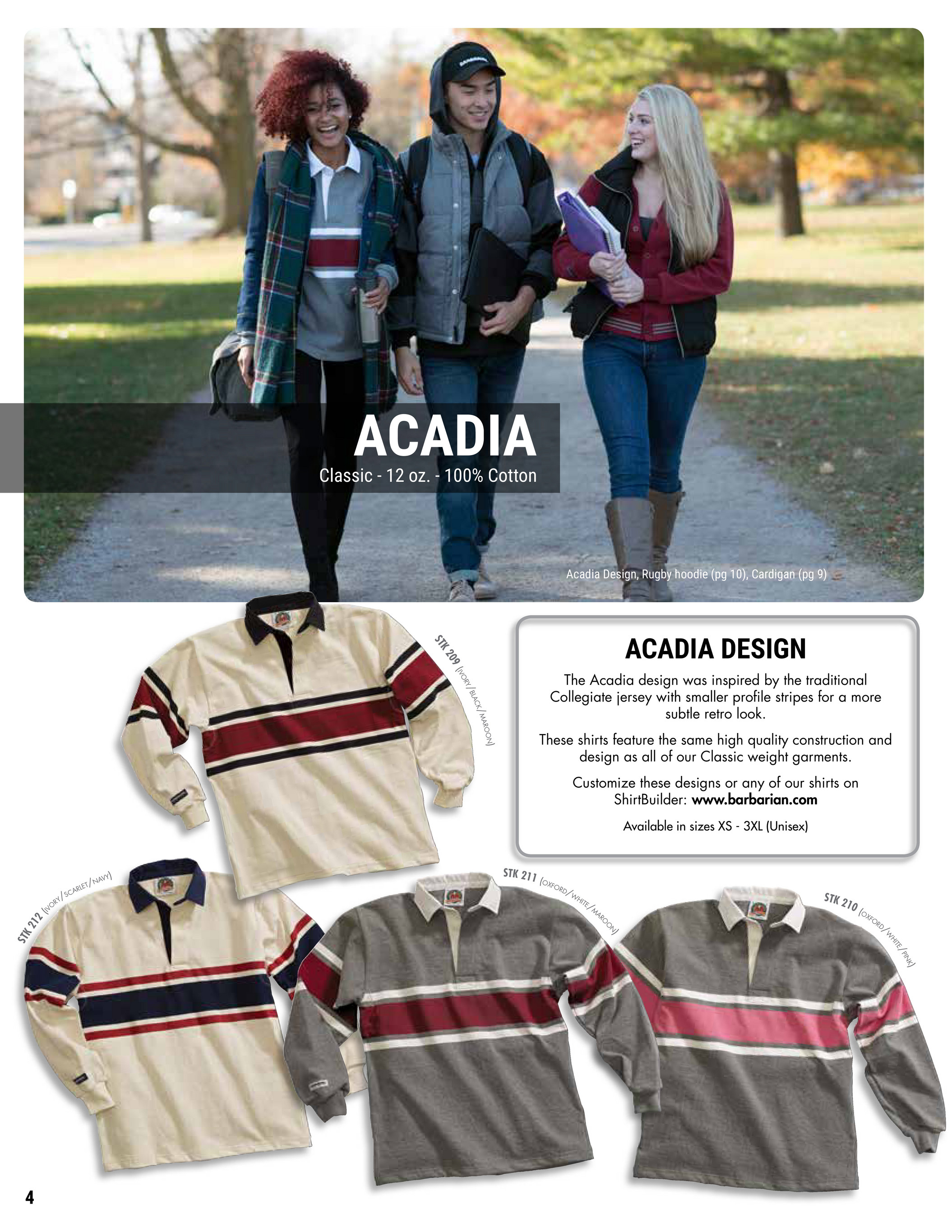 Barbarian Traditional Acadia Stripe Rugby Jersey