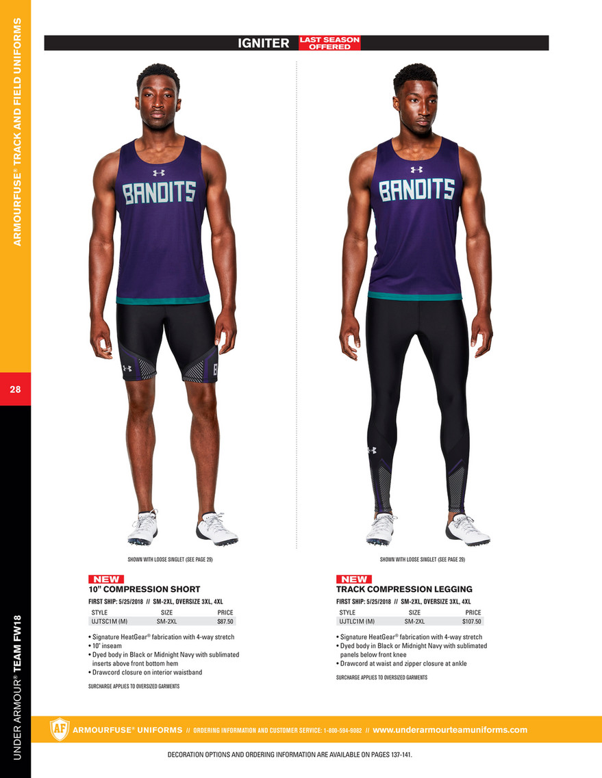 Under Armour Armourfuse® Compression Track Singlet - Atlantic