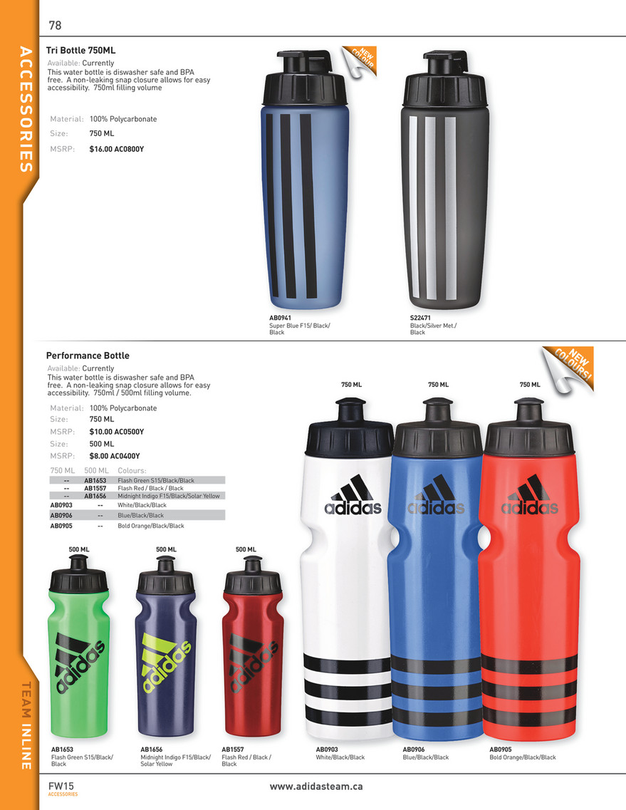 adidas tri 750 ml bottle