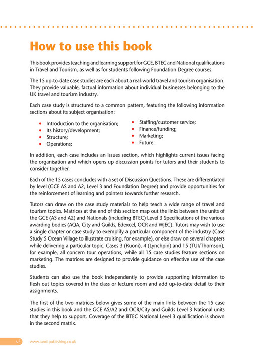 Travel & Tourism Publishing Travel and Tourism Case Studies sample