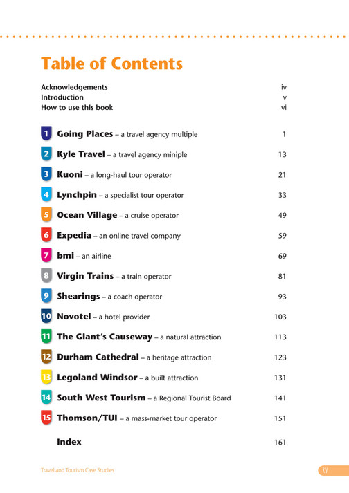 Tourism. Distance Table Book Example Travel & Tourism Publishing - Travel and Tourism Case Studies sample ...