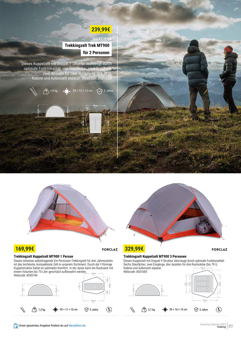 Camping Katalog Quechua 2023 | DECATHLON - Bodenplane Schutzplane fr die 2- Personen-Zelte MT100 und MT500